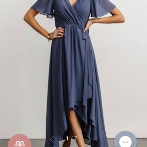 Waverly Wrap Dress - Slate Blue